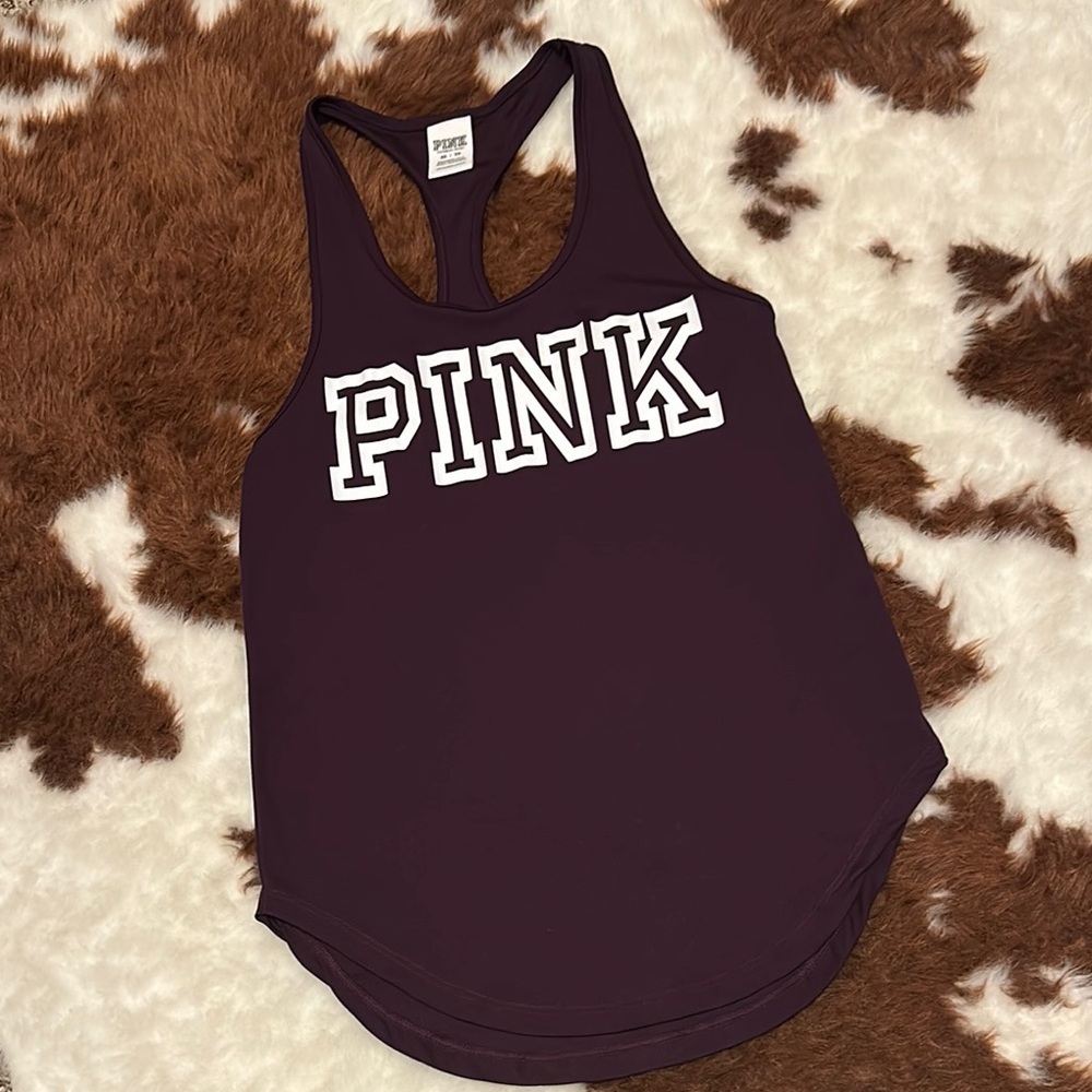 NWOT - PINK Victoria's Secret Maroon Tank Top Athletic Style